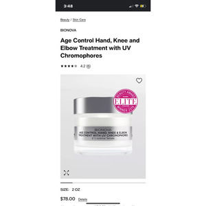 BIONOVA Age Control Hand, Knee, and Elbow Treatment with UV Chromophores